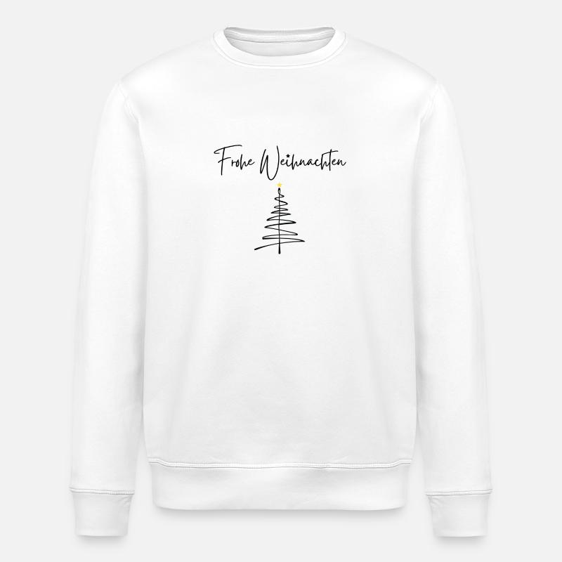 Frohe Weihnachten - Stanley/Stella Unisex Bio-Sweatshirt ROLLER - Weiß