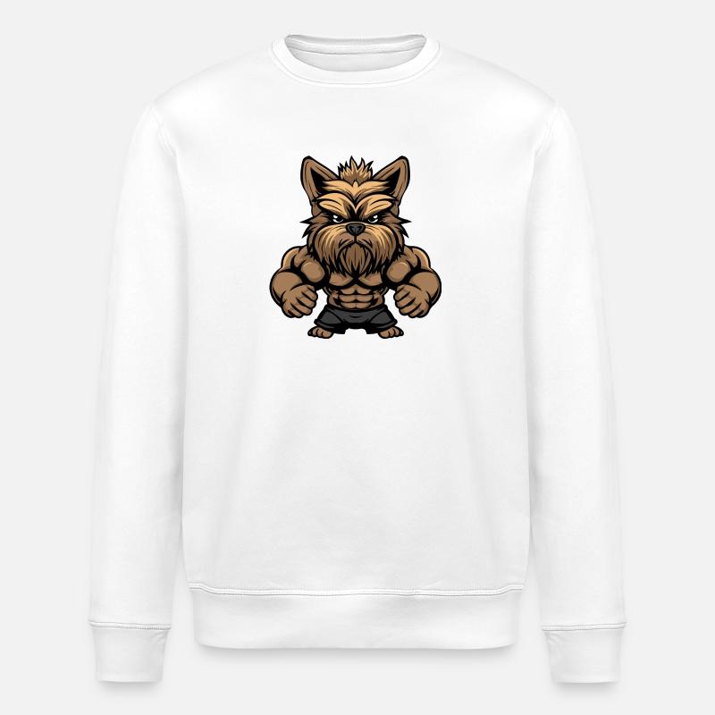dog wauwau - Stanley/Stella Unisex Bio-Sweatshirt ROLLER - Weiß