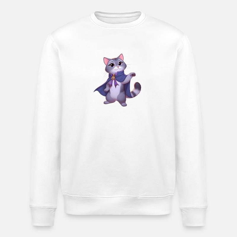 chat élégant - Sweat bio ROLLER Stanley/Stella Unisexe - blanc