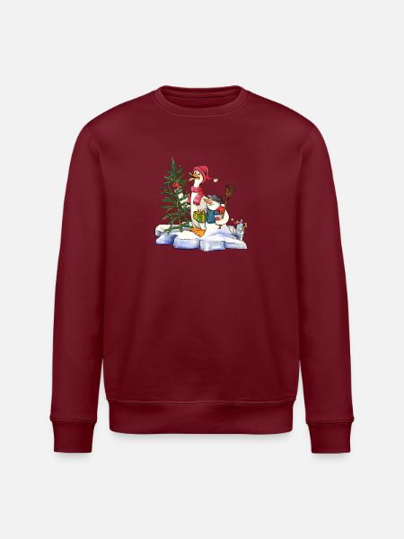 Weihnachtsente - Stanley/Stella Unisex Bio-Sweatshirt ROLLER - Weiß