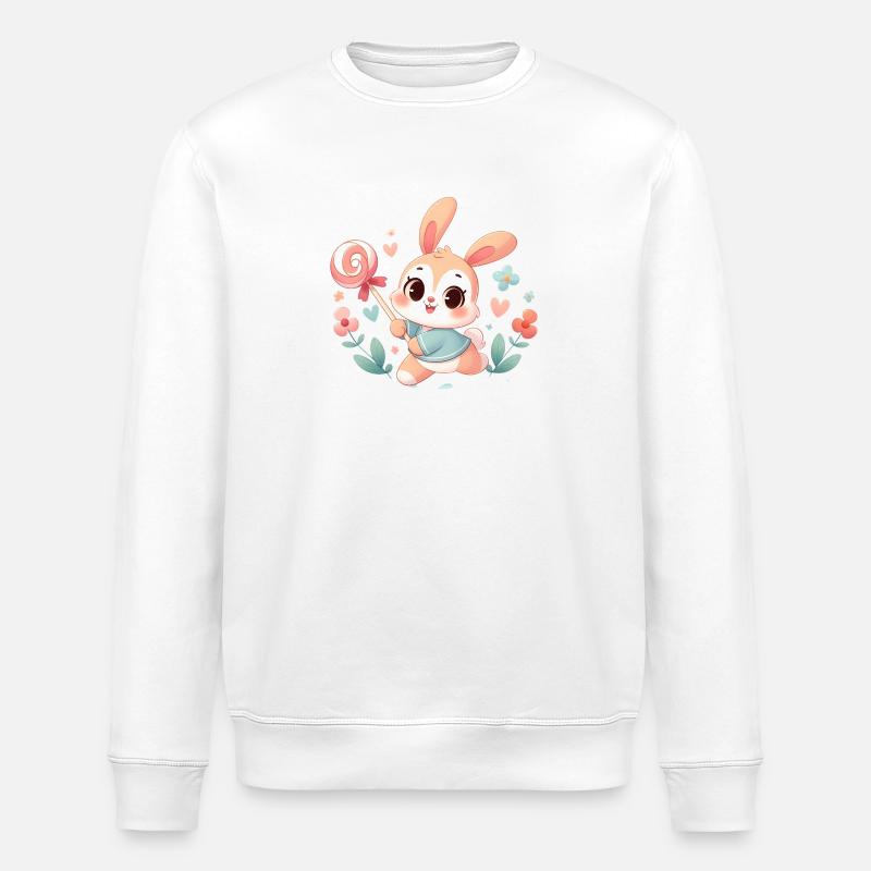 Kaninchen 4 - Stanley/Stella Unisex Bio-Sweatshirt ROLLER - Weiß
