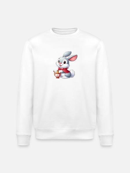 Rabbit 12 - Stanley/Stella ROLLER Unisex Organic Sweatshirt - white