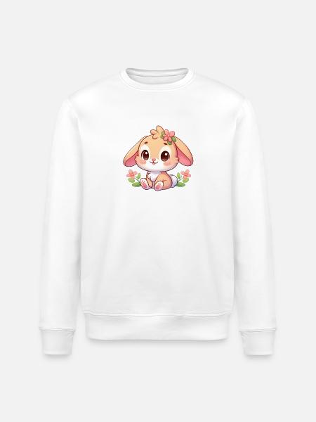 Rabbit 7 - Stanley/Stella ROLLER Unisex Organic Sweatshirt - white