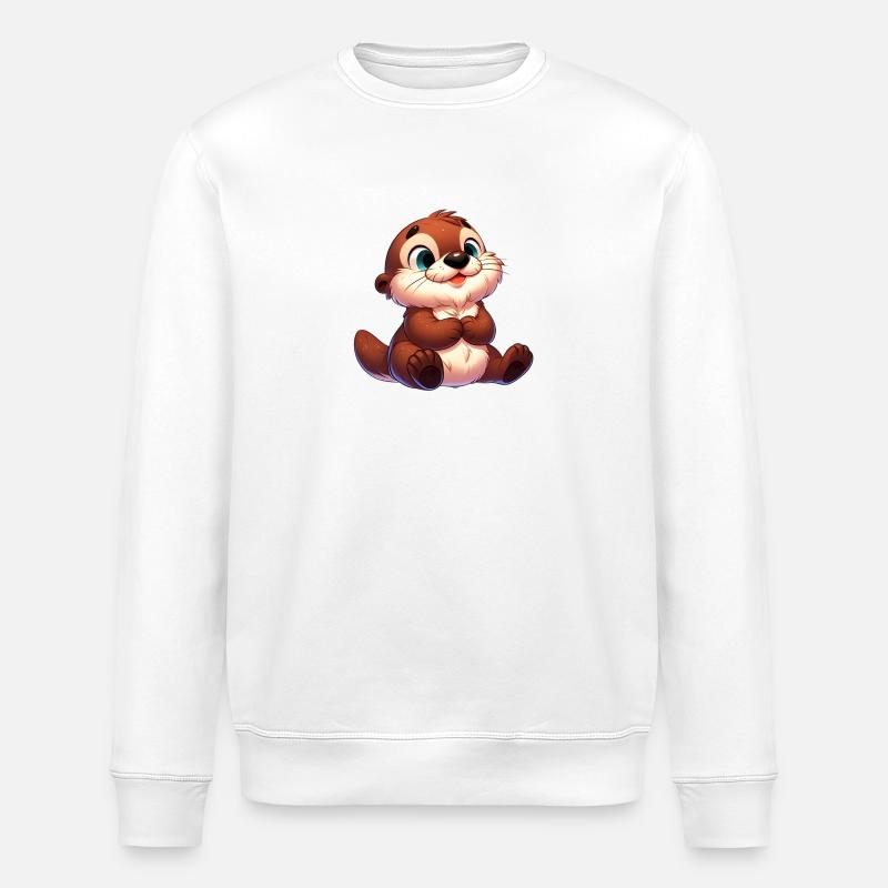 otter 15 - Stanley/Stella ROLLER Unisex Organic Sweatshirt - white