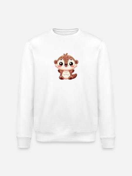otter 13 - Stanley/Stella ROLLER Unisex Organic Sweatshirt - white