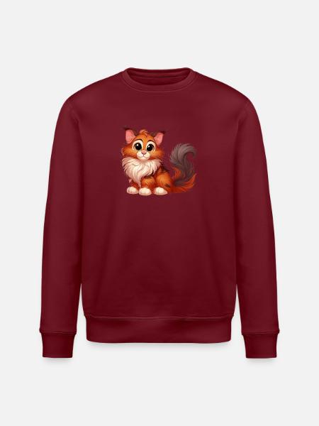 Maine Coon 2 - Stanley/Stella ROLLER Unisex Organic Sweatshirt - white