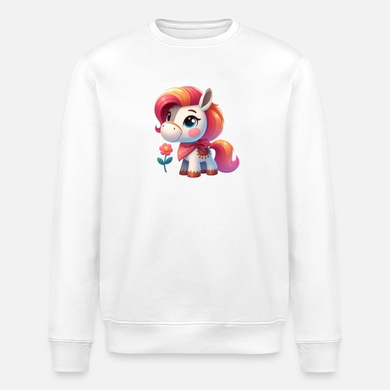 pony 3 - Stanley/Stella ROLLER Unisex Organic Sweatshirt - white