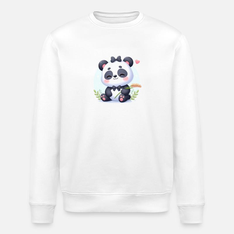 Panda 12 - Stanley/Stella Unisex Bio-Sweatshirt ROLLER - Weiß