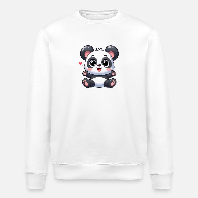panda 11 - Sweat bio ROLLER Stanley/Stella Unisexe - blanc