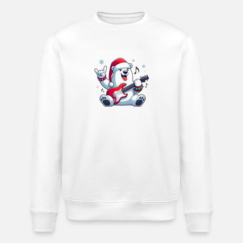 Eisbär 6 - Stanley/Stella Unisex Bio-Sweatshirt ROLLER - Weiß