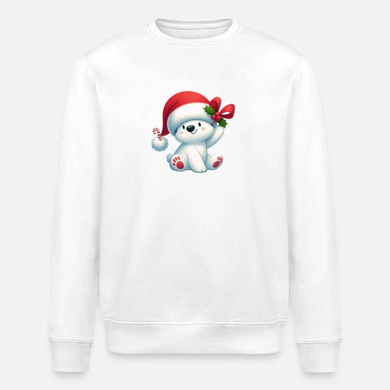 Eisbär 1 - Stanley/Stella Unisex Bio-Sweatshirt ROLLER - Weiß