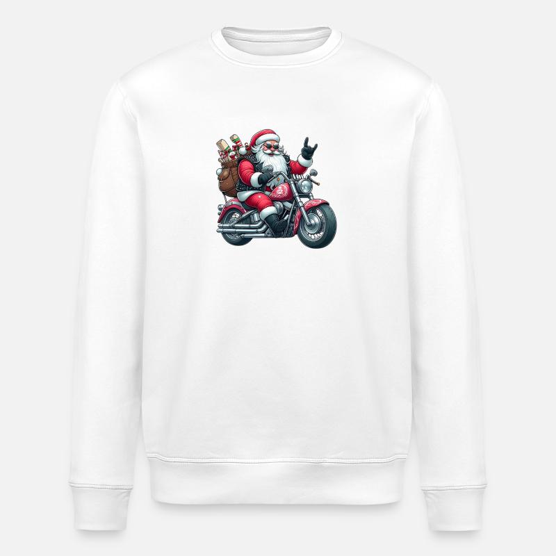santa moto 5 - Sweat bio ROLLER Stanley/Stella Unisexe - blanc