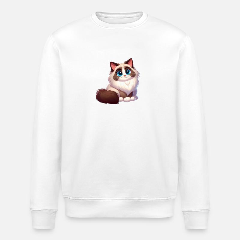 ragdoll 14 - Stanley/Stella ROLLER Unisex Organic Sweatshirt - white