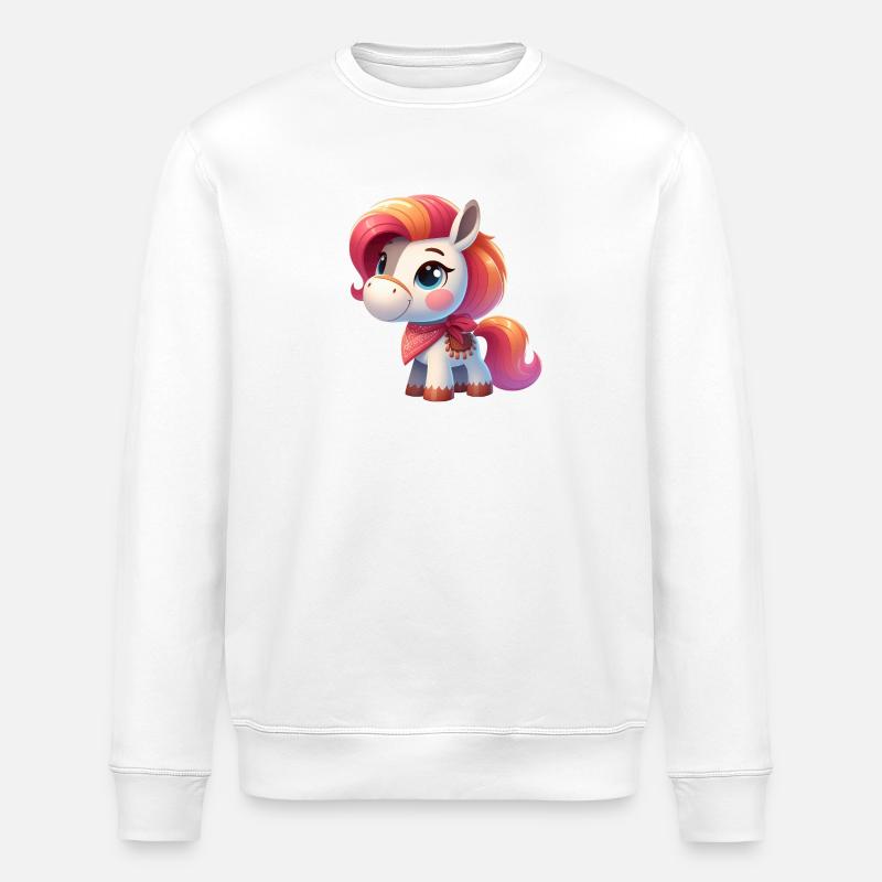 Pony 4 - Stanley/Stella Unisex Bio-Sweatshirt ROLLER - Weiß