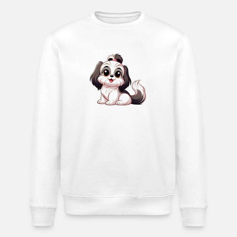 Shih Tzu - Stanley/Stella Unisex Bio-Sweatshirt ROLLER - Weiß