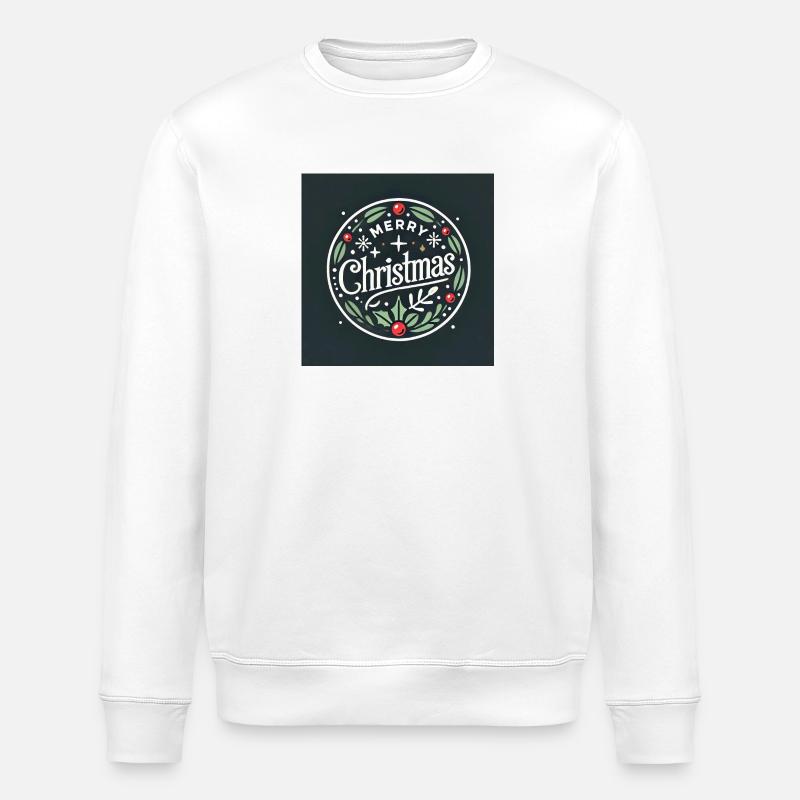 Christmas emblem - Stanley/Stella ROLLER Unisex Organic Sweatshirt - white