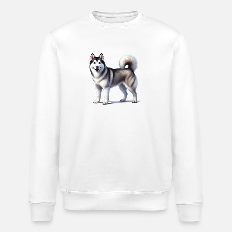 Husky - Stanley/Stella Unisex Bio-Sweatshirt ROLLER - Weiß