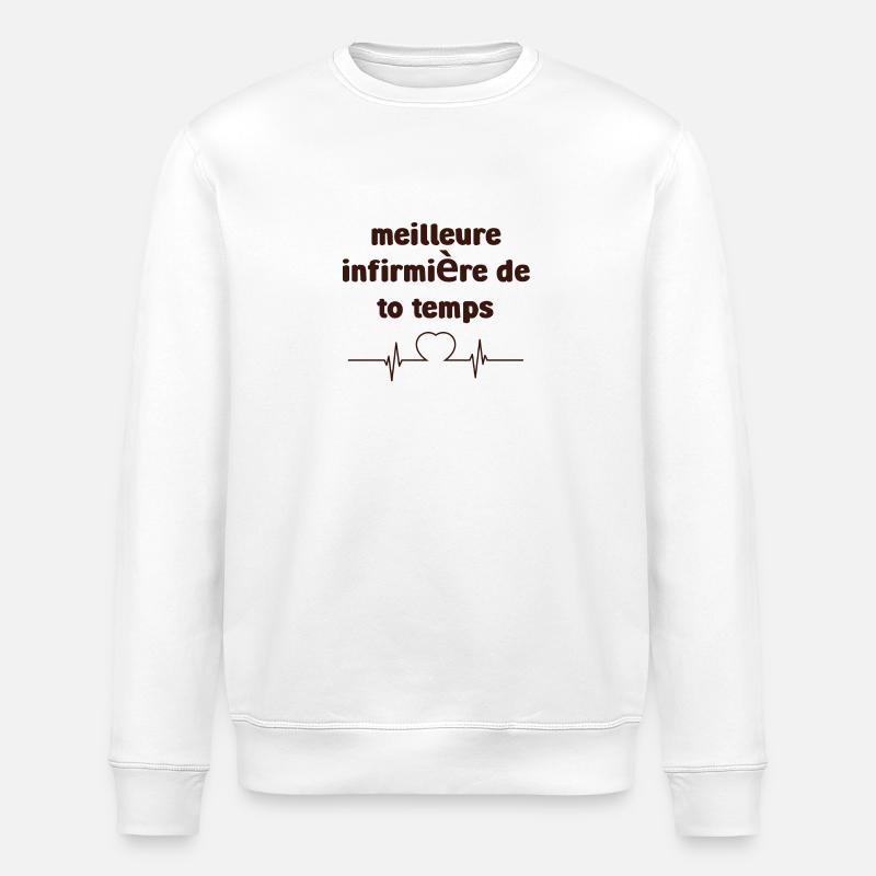 Best Nurse: Nurse Gift - Stanley/Stella ROLLER Unisex Organic Sweatshirt - white