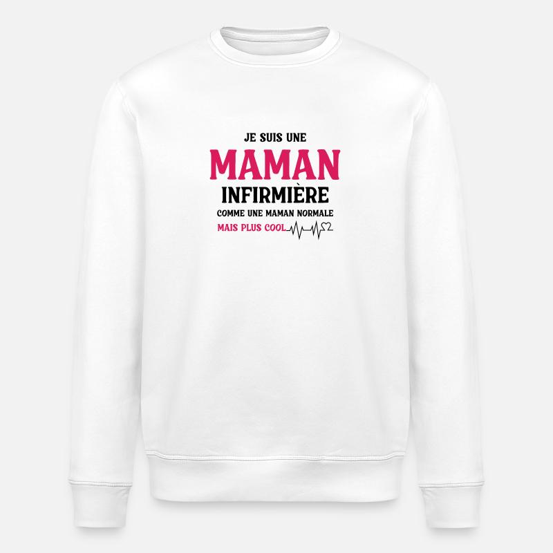 Ich bin eine Krankenschwester - Stanley/Stella Unisex Bio-Sweatshirt ROLLER - Weiß