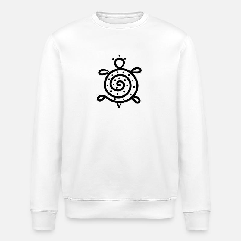 Schwarzes Schildkrötensymbol - Stanley/Stella Unisex Bio-Sweatshirt ROLLER - Weiß