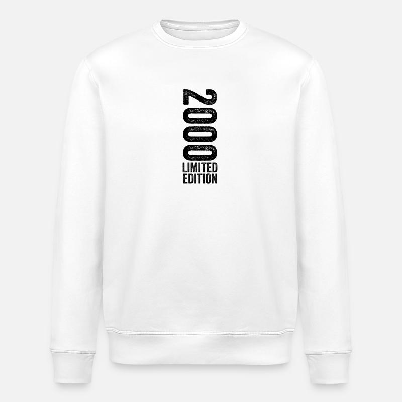 2000 - Limited Edition 2000 Birthday - Stanley/Stella ROLLER Unisex Organic Sweatshirt - white