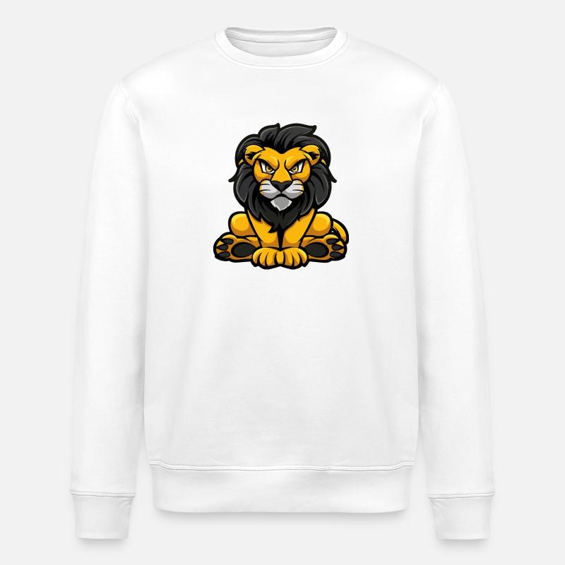 Löwe Comic - Stanley/Stella Unisex Bio-Sweatshirt ROLLER - Weiß