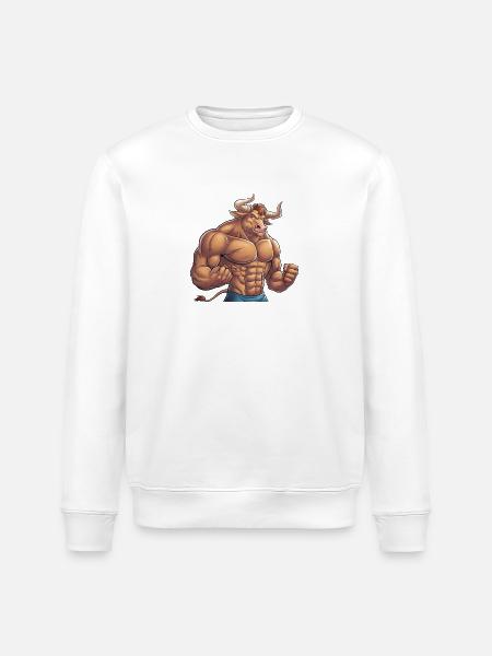 bull - Stanley/Stella ROLLER Unisex Organic Sweatshirt - white