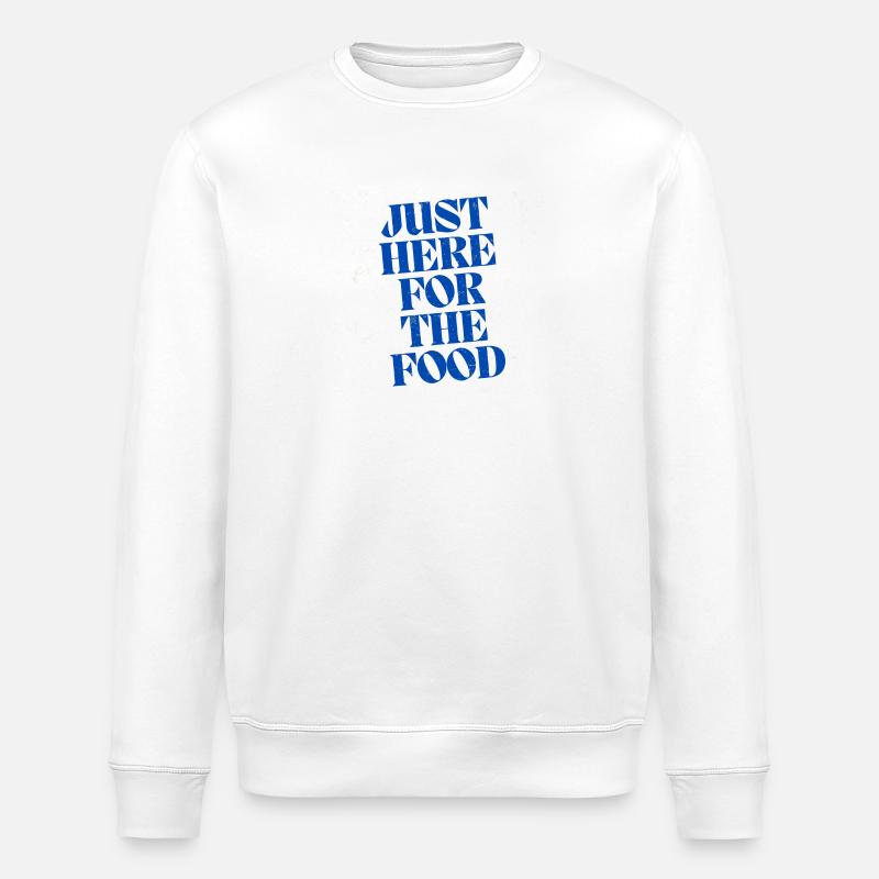 Foodlover Dicton brodé - Sweat bio ROLLER Stanley/Stella Unisexe - blanc
