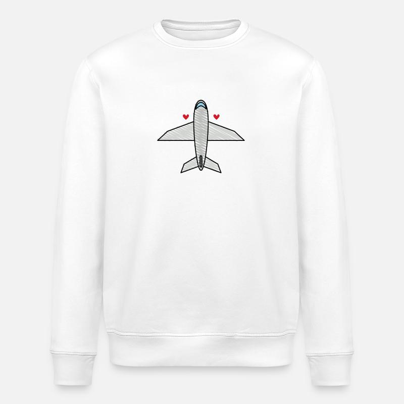 Flugzeug - Stanley/Stella Unisex Bio-Sweatshirt ROLLER - Weiß