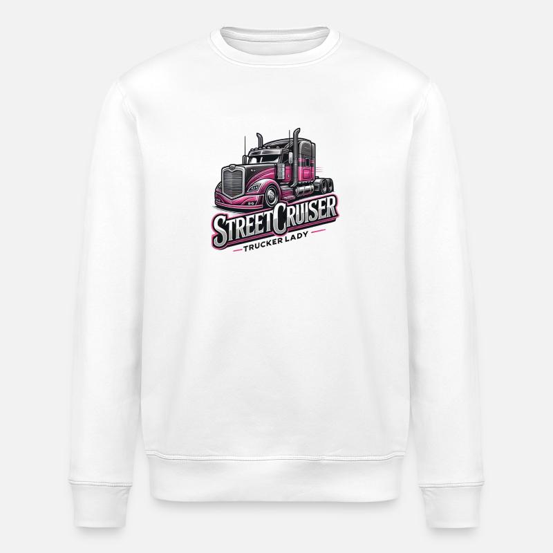 Streetcruiser Truckerlady - Stanley/Stella Unisex Bio-Sweatshirt ROLLER - Weiß