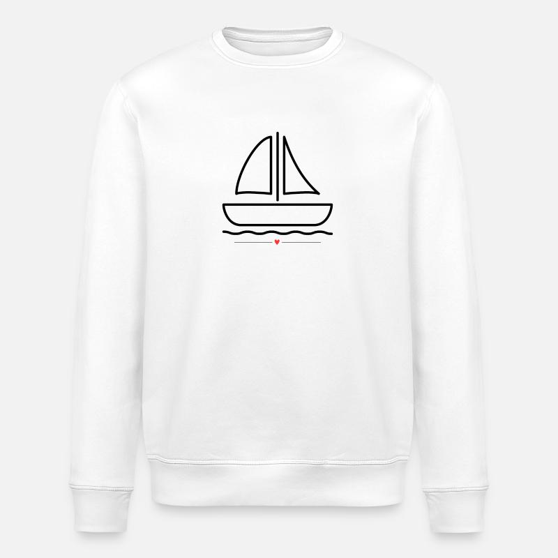 Motorboat Sport boat - Stanley/Stella ROLLER Unisex Organic Sweatshirt - white