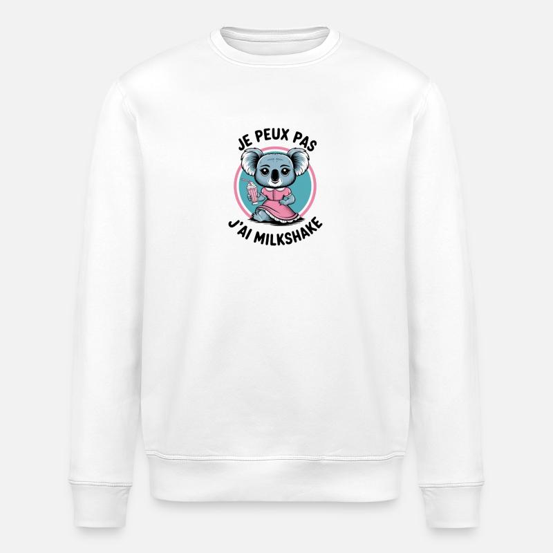koala milkshake - Sweat bio ROLLER Stanley/Stella Unisexe - blanc