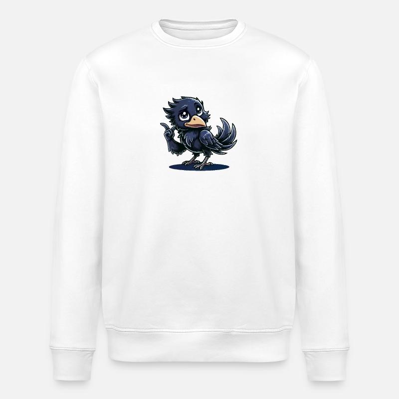 Raven Comic - Stanley/Stella ROLLER Unisex Organic Sweatshirt - white