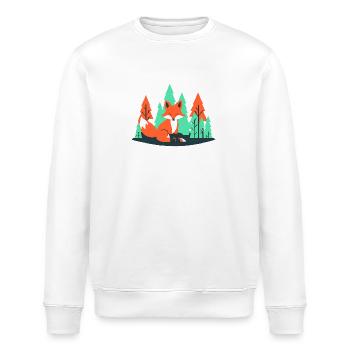 Fuchs im Wald - Stanley/Stella Unisex Bio-Sweatshirt ROLLER - Weiß - Vorne - Nik (191cm)