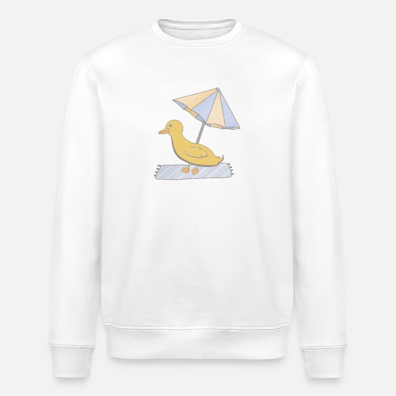 Duck in summer - Stanley/Stella ROLLER Unisex Organic Sweatshirt - white