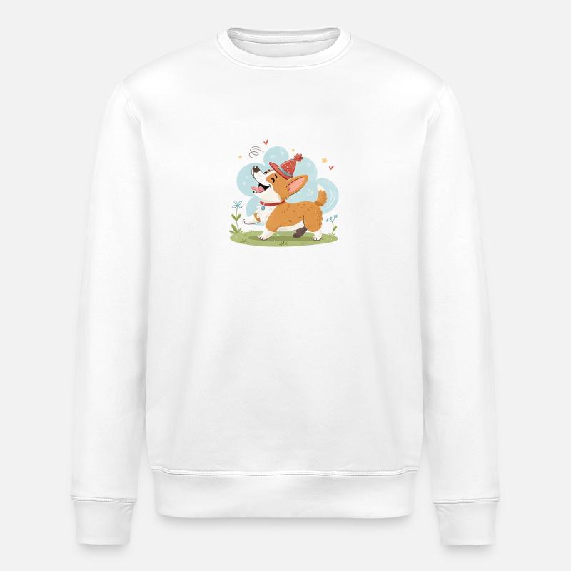 Cute dog - Stanley/Stella ROLLER Unisex Organic Sweatshirt - white