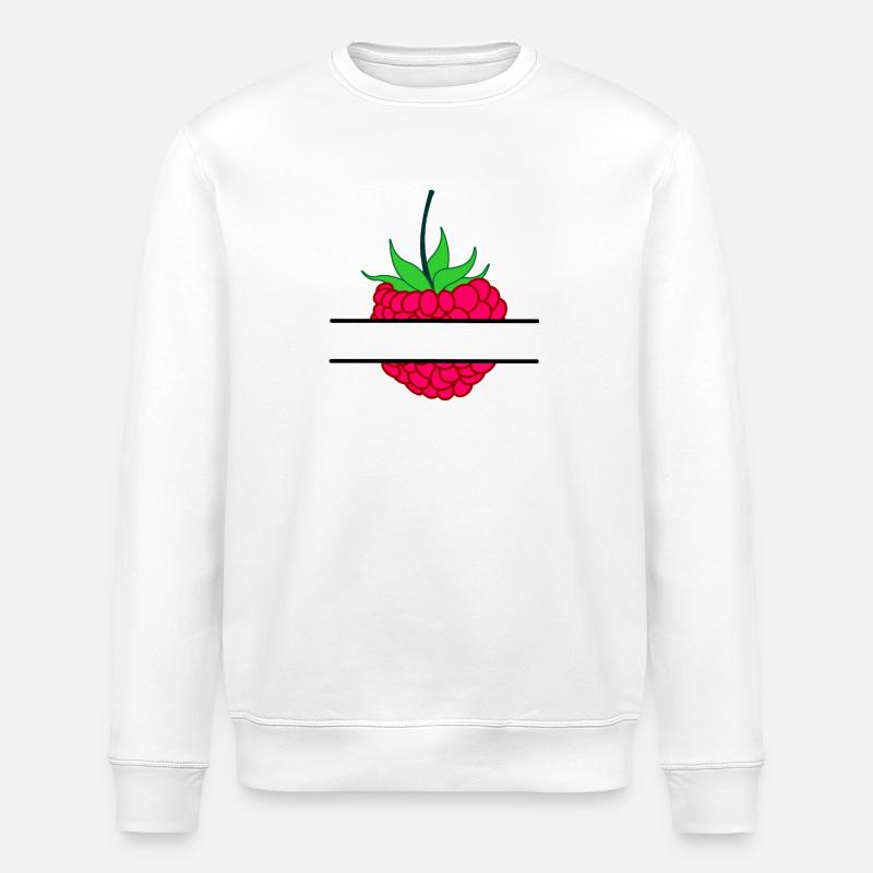 Raspberry banner - Stanley/Stella ROLLER Unisex Organic Sweatshirt - white