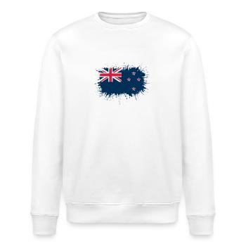 Die neuseeländische Flagge als Farbfleck - Stanley/Stella Unisex Bio-Sweatshirt ROLLER - Weiß - Vorne - Nik (191cm)