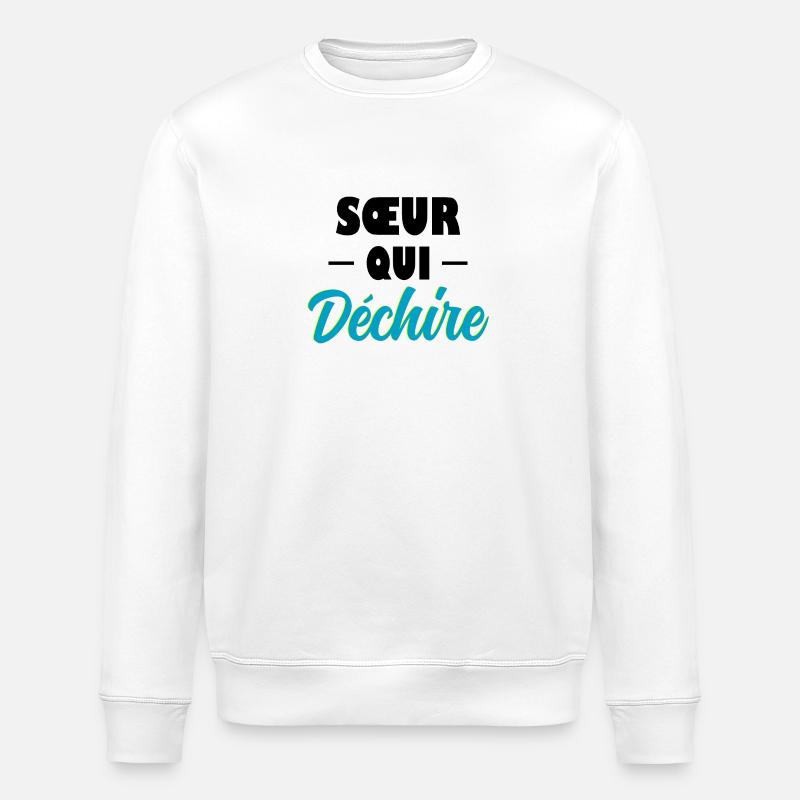 SŒUR QUI DÉCHIRE - Sweat bio ROLLER Stanley/Stella Unisexe - blanc