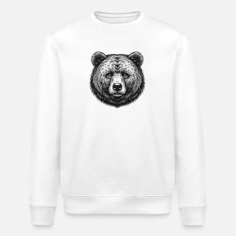 Bär - Stanley/Stella Unisex Bio-Sweatshirt ROLLER - Weiß