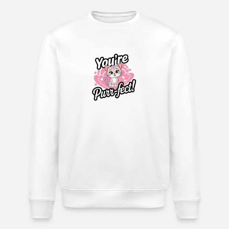 You're Purr-fect! - Stanley/Stella ROLLER Unisex Organic Sweatshirt - white