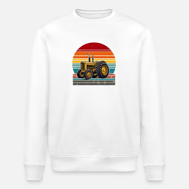 Oldtimer-Traktor - Stanley/Stella Unisex Bio-Sweatshirt ROLLER - Weiß