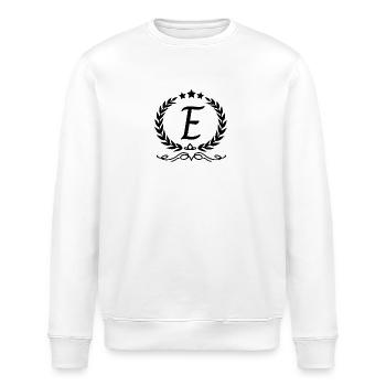 Krone mit Buchstabe e - Stanley/Stella Unisex Bio-Sweatshirt ROLLER - Weiß - Vorne - Nik (191cm)