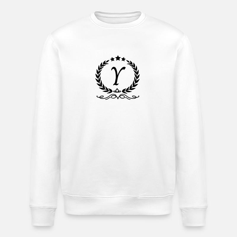 Letter y crown - Stanley/Stella ROLLER Unisex Organic Sweatshirt - white