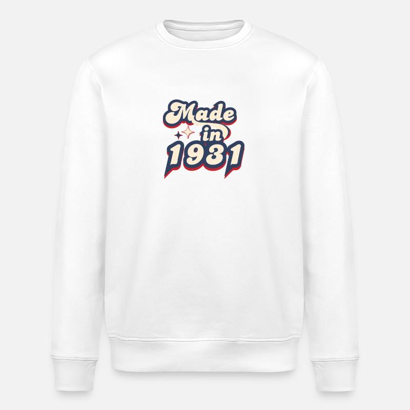 Made in 1931 retro - Sweat bio ROLLER Stanley/Stella Unisexe - blanc