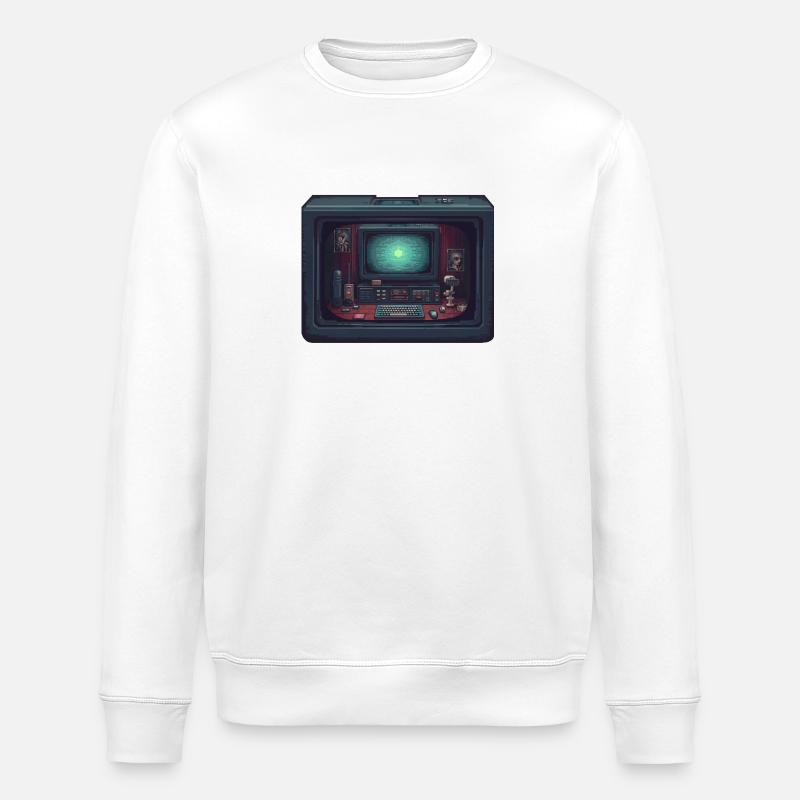 Computer in computer - Stanley/Stella ROLLER Unisex Organic Sweatshirt - white