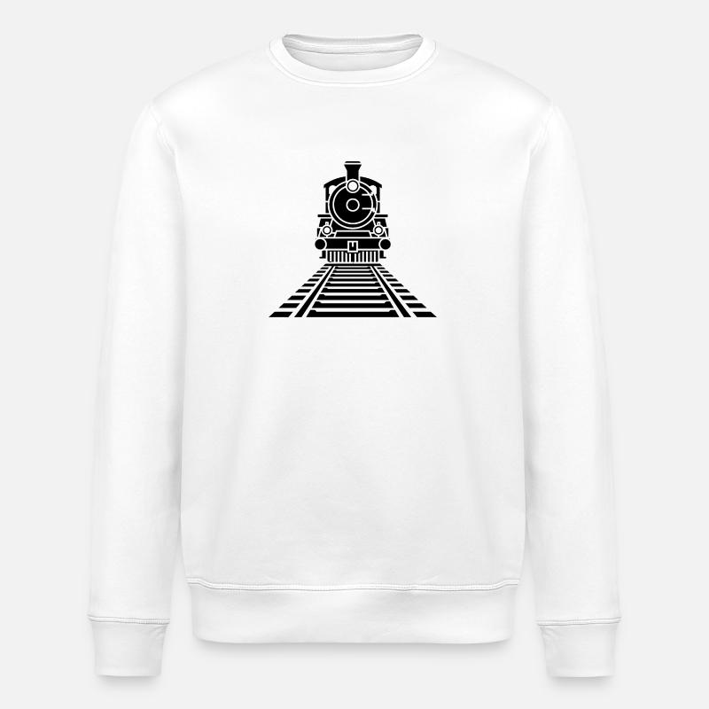 Croquis ferroviaire - Sweat bio ROLLER Stanley/Stella Unisexe - blanc