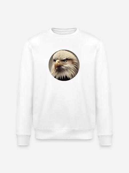 Bald eagle - Stanley/Stella ROLLER Unisex Organic Sweatshirt - white