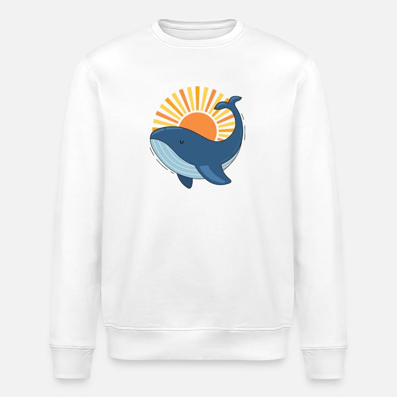 Wal und sonne - Stanley/Stella Unisex Bio-Sweatshirt ROLLER - Weiß