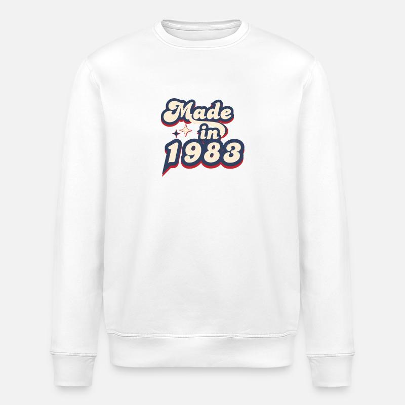 Made in 1983 retro - Sweat bio ROLLER Stanley/Stella Unisexe - blanc